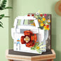 White Tote Floral Brick Bag